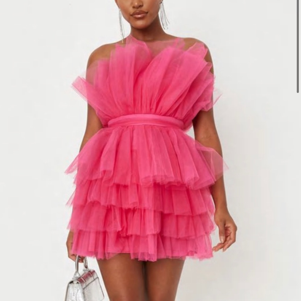 NWT Pink Tulle Missguided Party Dress S